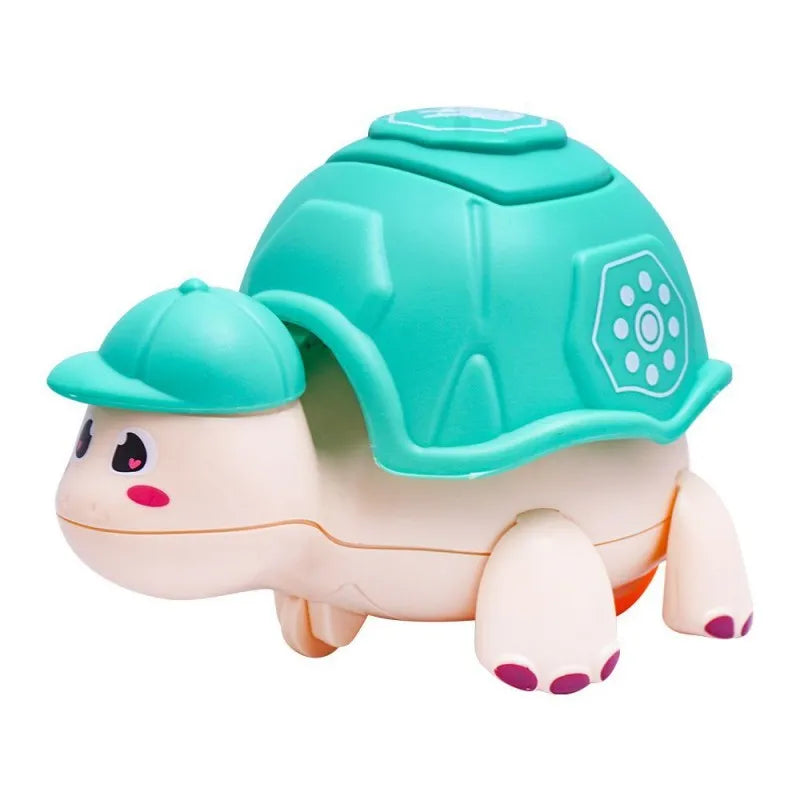 rabia toys cute little turtle with light & music green, hy 721 image2