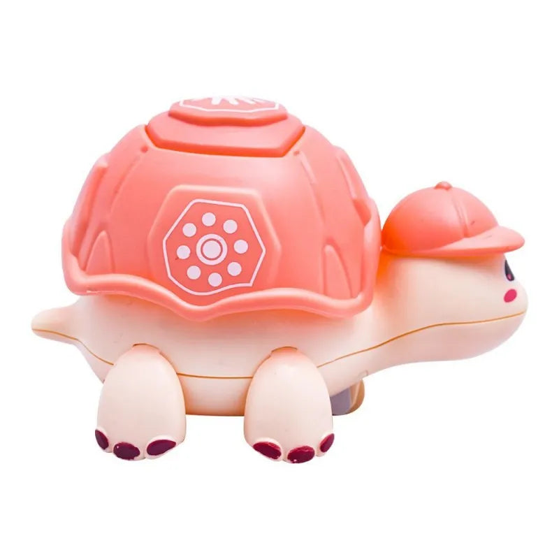 rabia toys cute little turtle with light & music pink, hy 721 image3