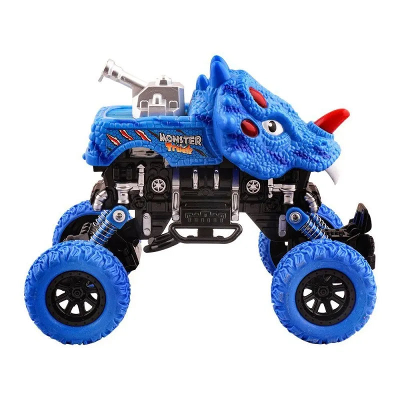 rabia toys dinosaur climber big foot recovery pull back car, blue image2