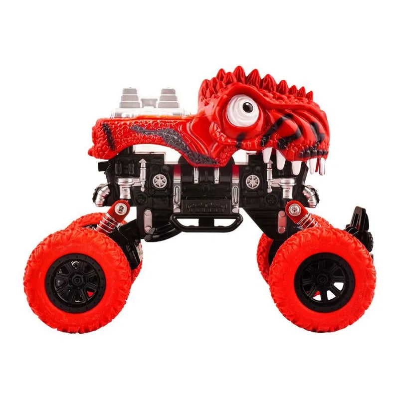 rabia toys dinosaur climber big foot recovery pull back car, red image2