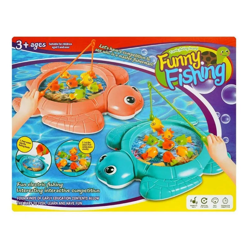 rabia toys turtle funny fishing with music battery operated, for 3+ years, b8016 image2