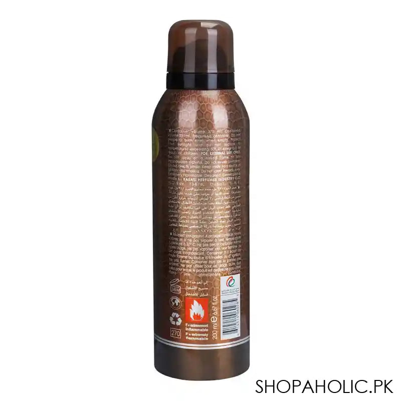 Rasasi Knowledge Deodorant Spray, For Men, 200ml - Image 2