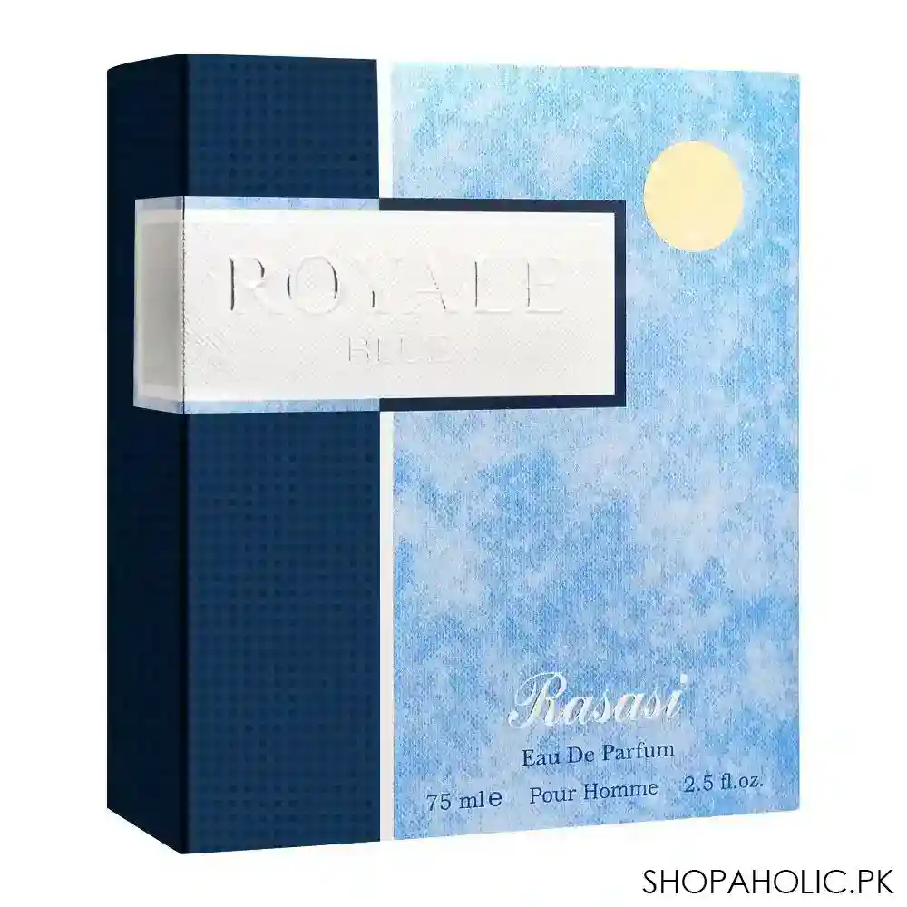 rasasi royale blue, eau de parfum, fragrance for men, 75ml image2