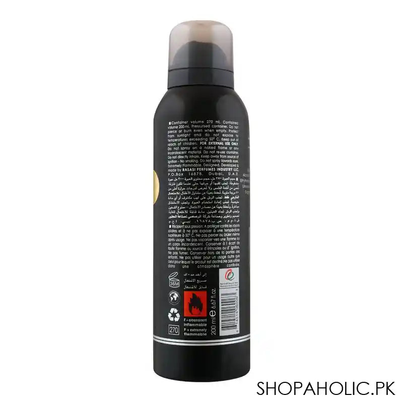 Rasasi Royale Pour Homme Deodorant Spray, For Men, 200ml - Image 3