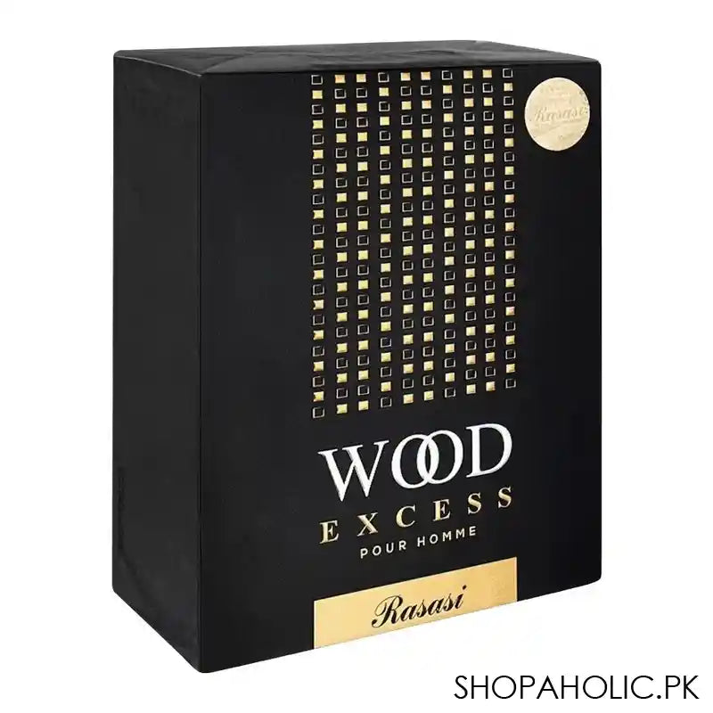 Rasasi Wood Excess Pour Homme Eau De Parfum, For Men, 100ml - Image 4