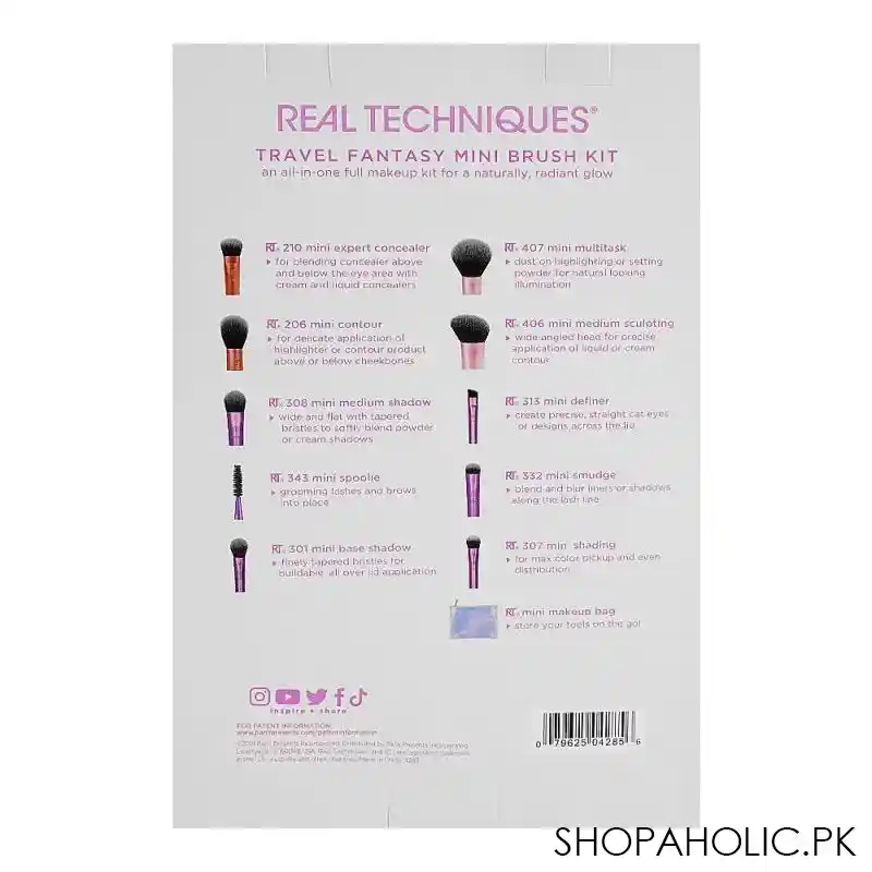 real techniques travel fantasy mini brush set, 10 pack, 04285 image2