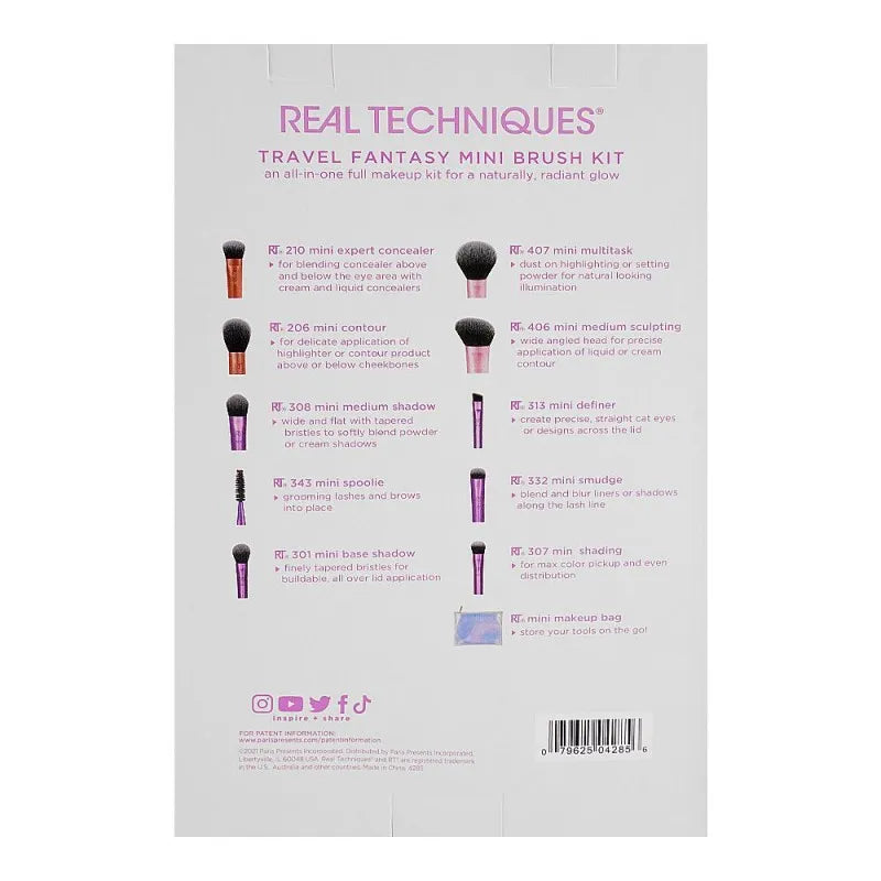 real techniques travel fantasy mini brush set, 10 pack, 04285 image2