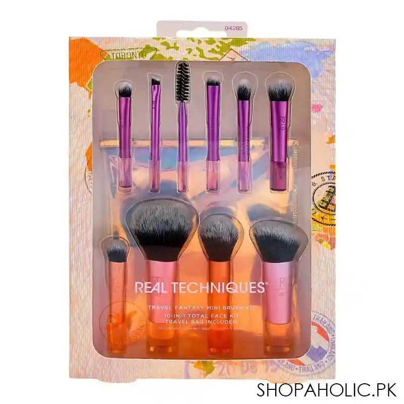 real techniques travel fantasy mini brush set, 10 pack, 04285 main image