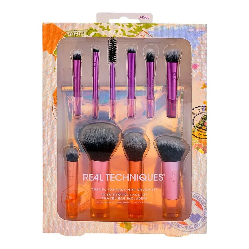 real techniques travel fantasy mini brush set, 10 pack, 04285 main image