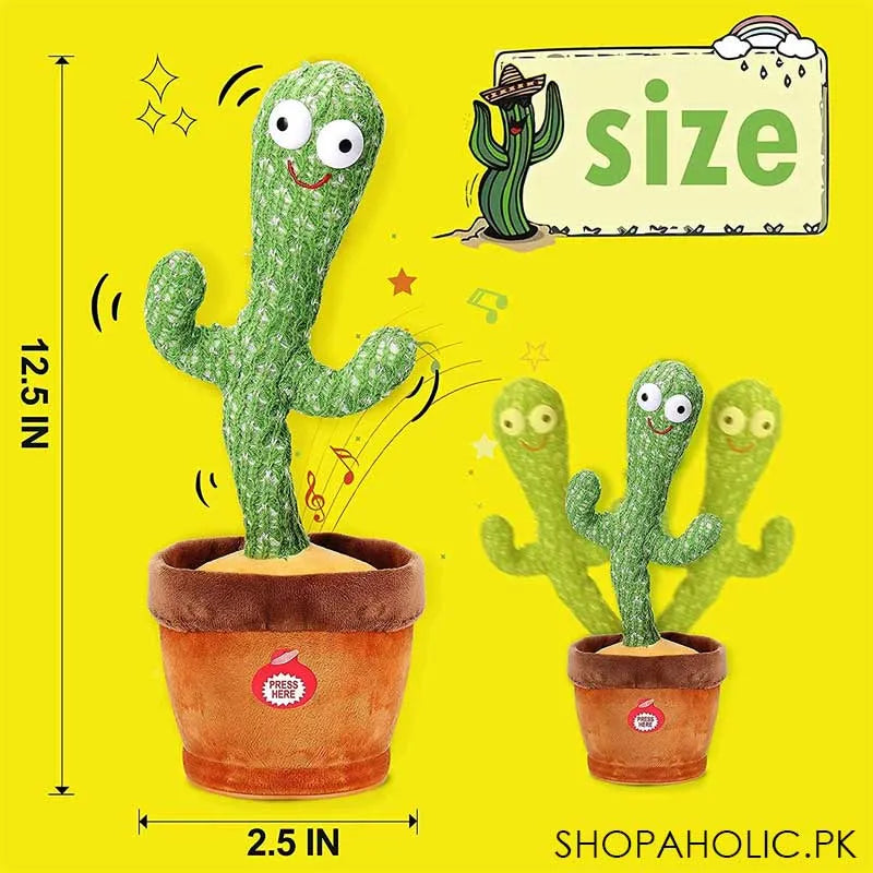 rechargeable  dancing cactus plush talkative kids toy image10