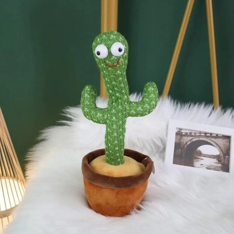 rechargeable  dancing cactus plush talkative kids toy image5