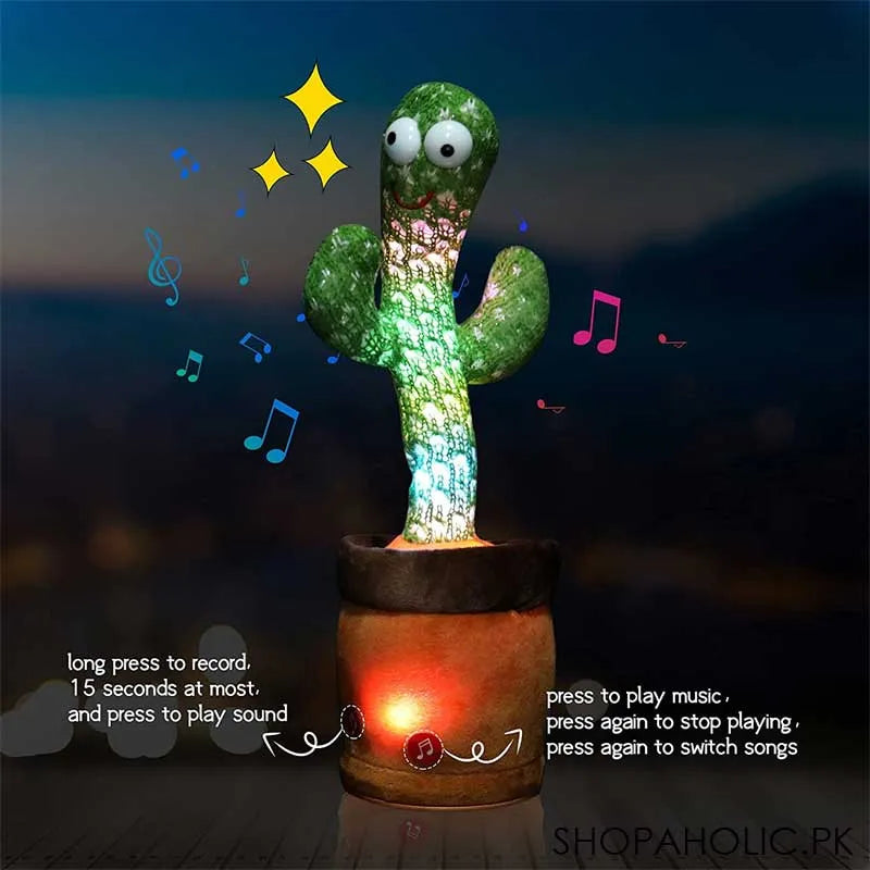 rechargeable  dancing cactus plush talkative kids toy image7