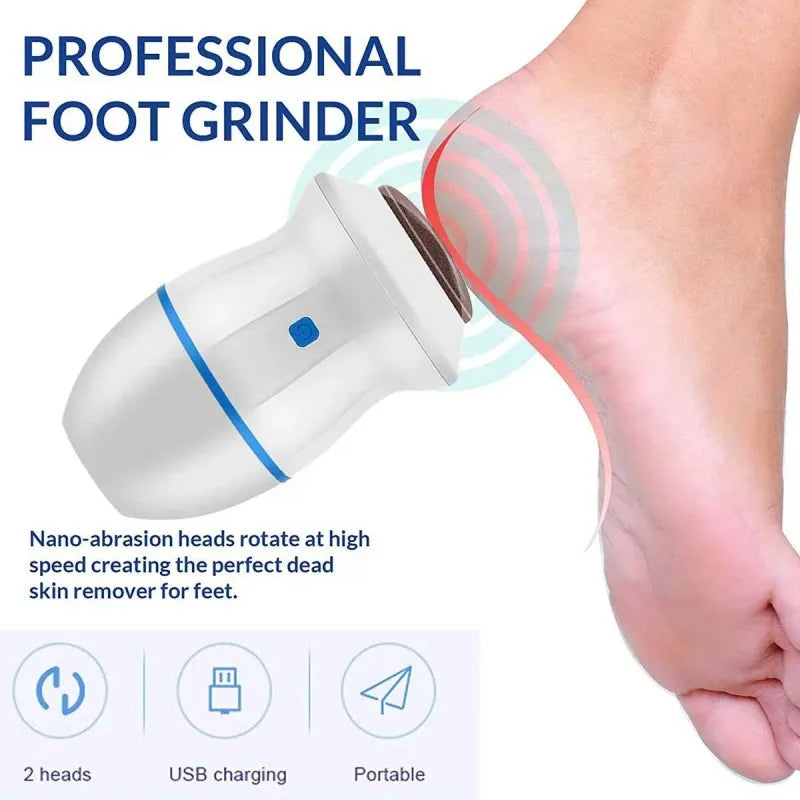 rechargeable find back callus remover with built in vacuum foot grinder machine hard crack cleaning main image