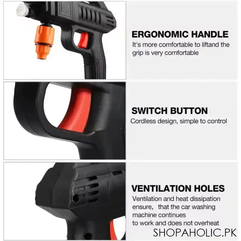 rechargeable high pressure car washing gun image4