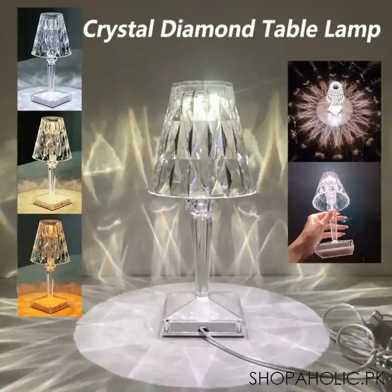 rechargeable led diamond table lamp acrylic desk lamps usb main image