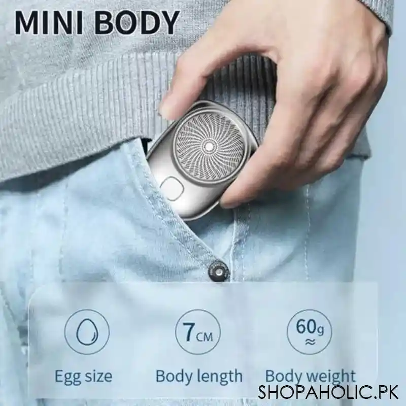 rechargeable mini shaver machine image4