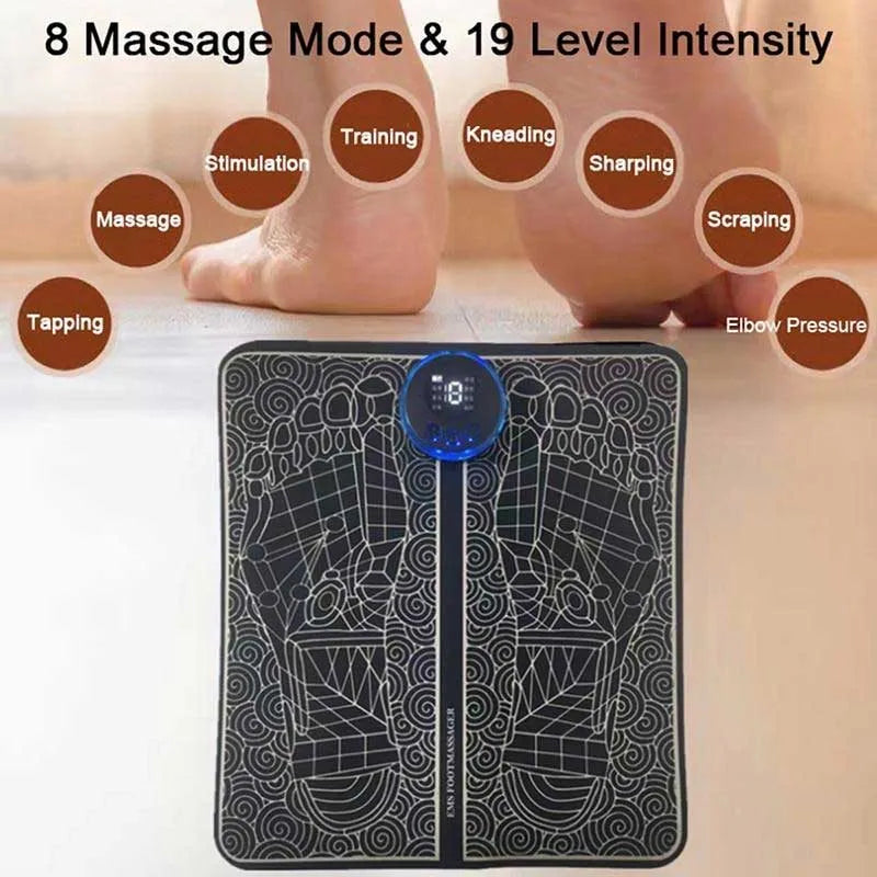 rechargeable portable ems electric foot massage pad feet simulator image4