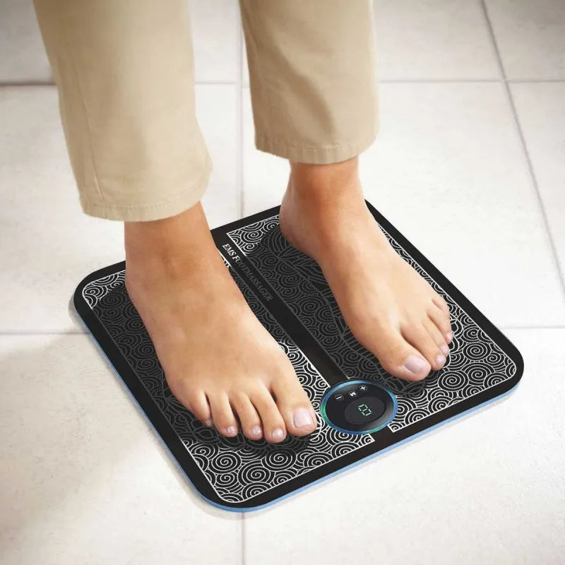 rechargeable portable ems electric foot massage pad feet simulator main image