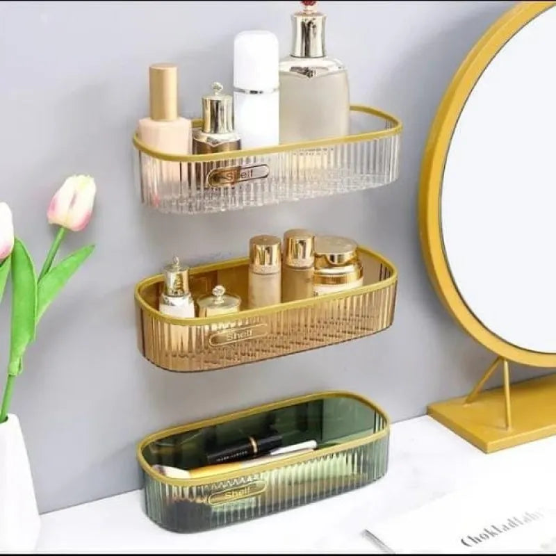 rectangle shaped acrylic bathroom shelf main image