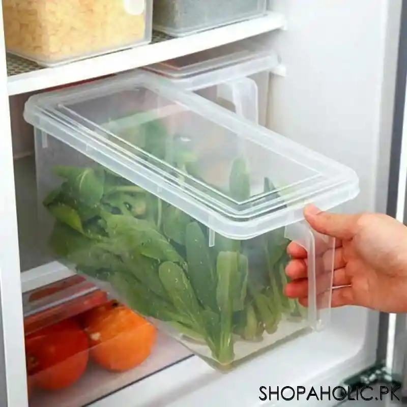 rectangular multifunctional food storage container with handle and cover image2