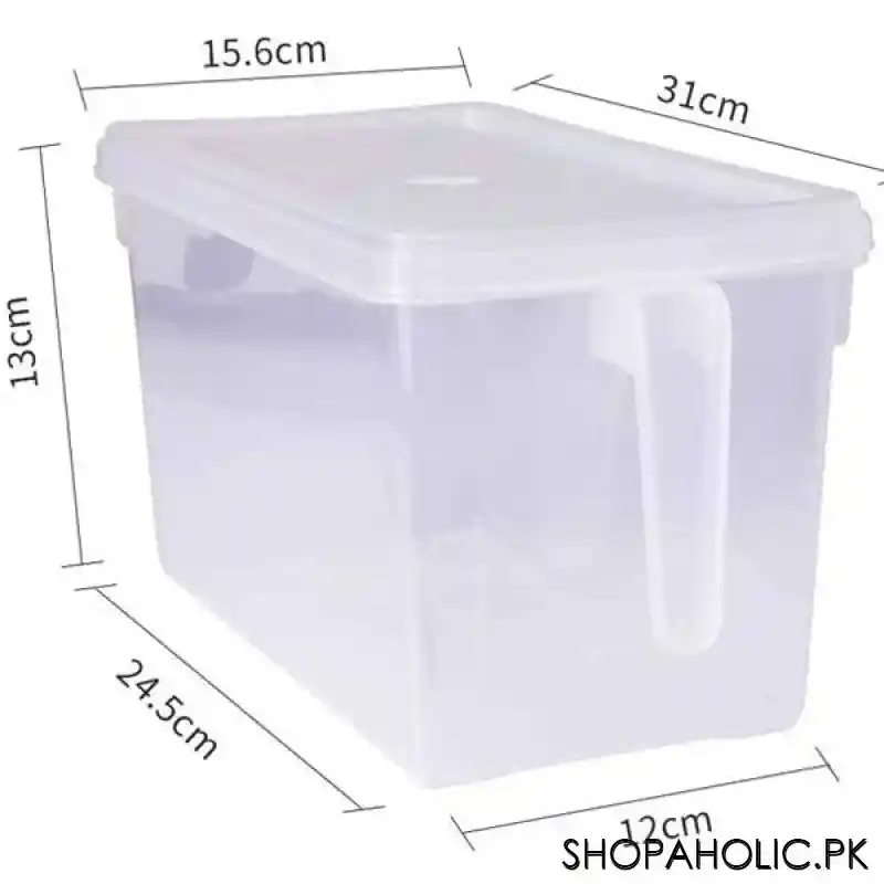 rectangular multifunctional food storage container with handle and cover image3