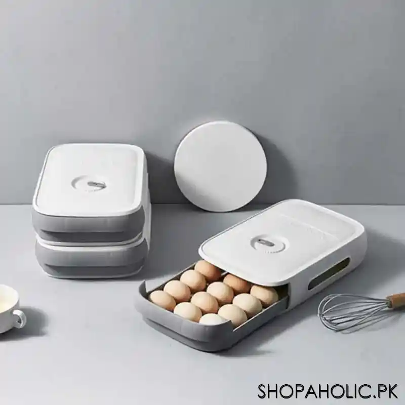 refrigerator large capacity rolling egg storage box image7