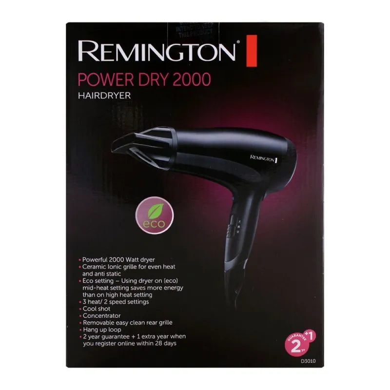 remington ceramic power ionic grille hair dryer d3010 image3