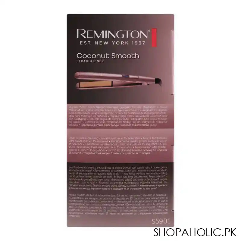 Remington Coconut Smooth Hair Straightener, S5901 - Image 3