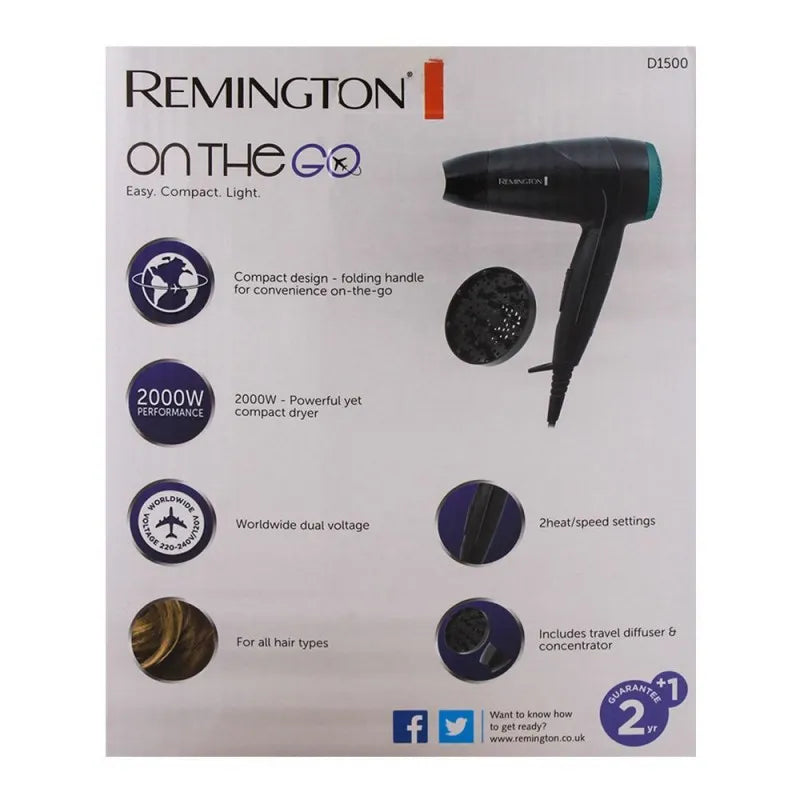 remington compact travel hair dryer d1500 image3