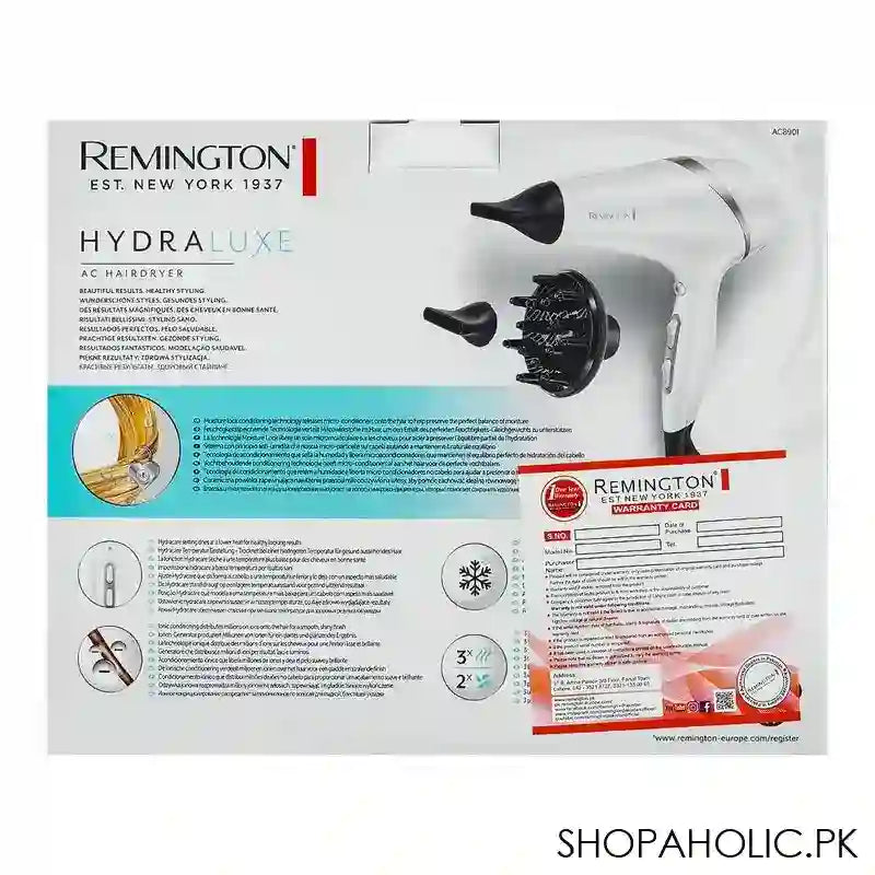 Remington Hydra Luxe AC Hair Dryer, AC8901 - Image 3