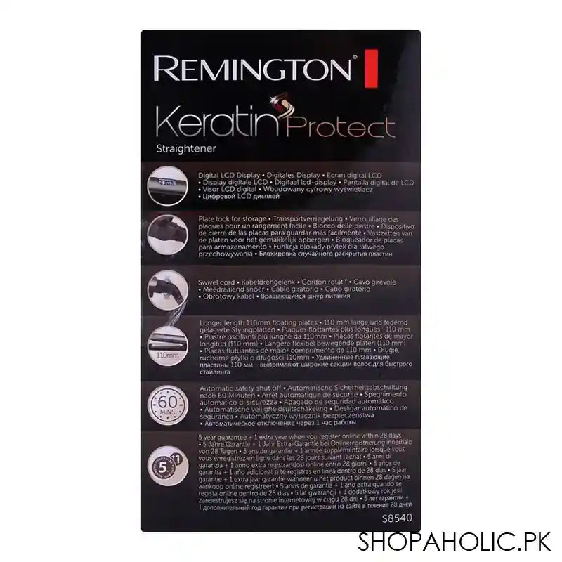 Remington Keratin Protect Hair Straightener S8540 - Image 5