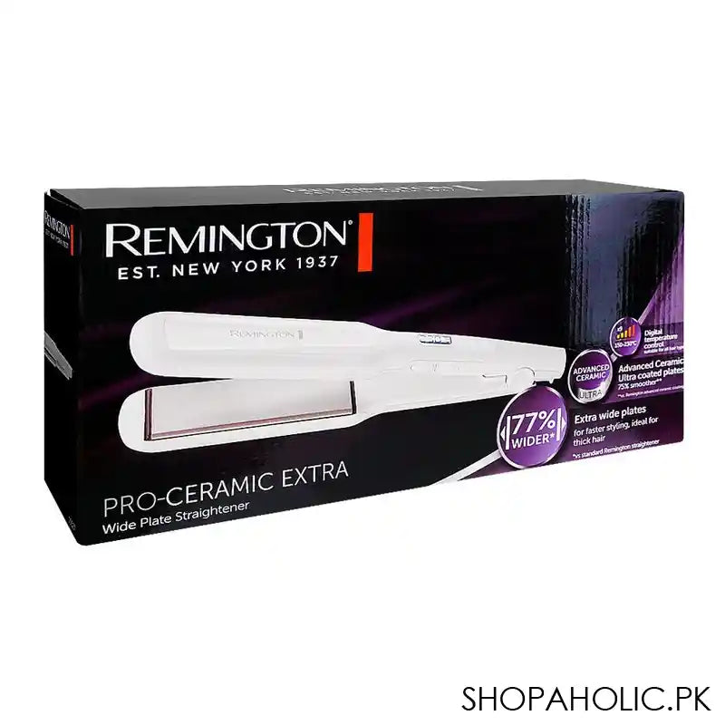 Remington Pro-Ceramic Extra Wide Plate Hair Straightener, S-5527 - Image 3