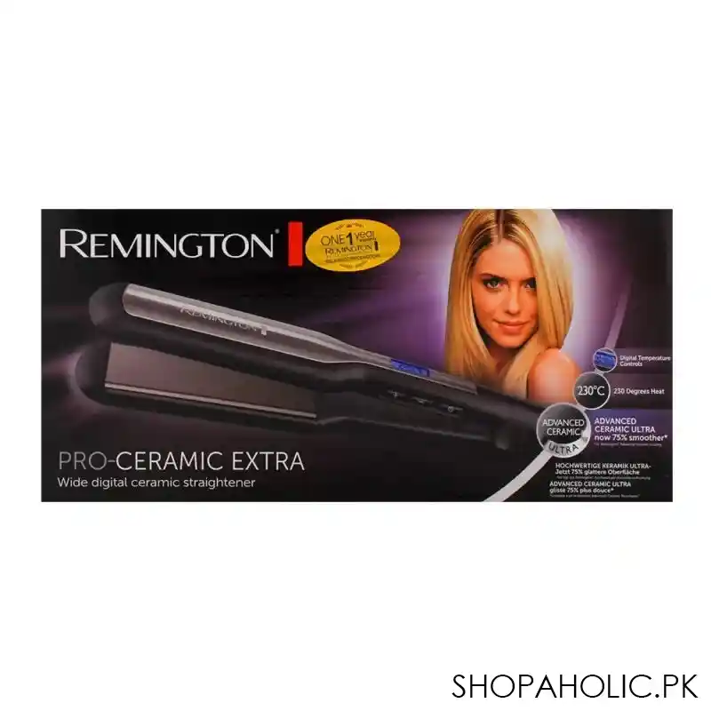 remington straight extra wide plates advanced ceramic hair straightener s5525 image2