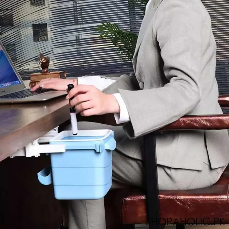 retractable hidden waste bin under table main image