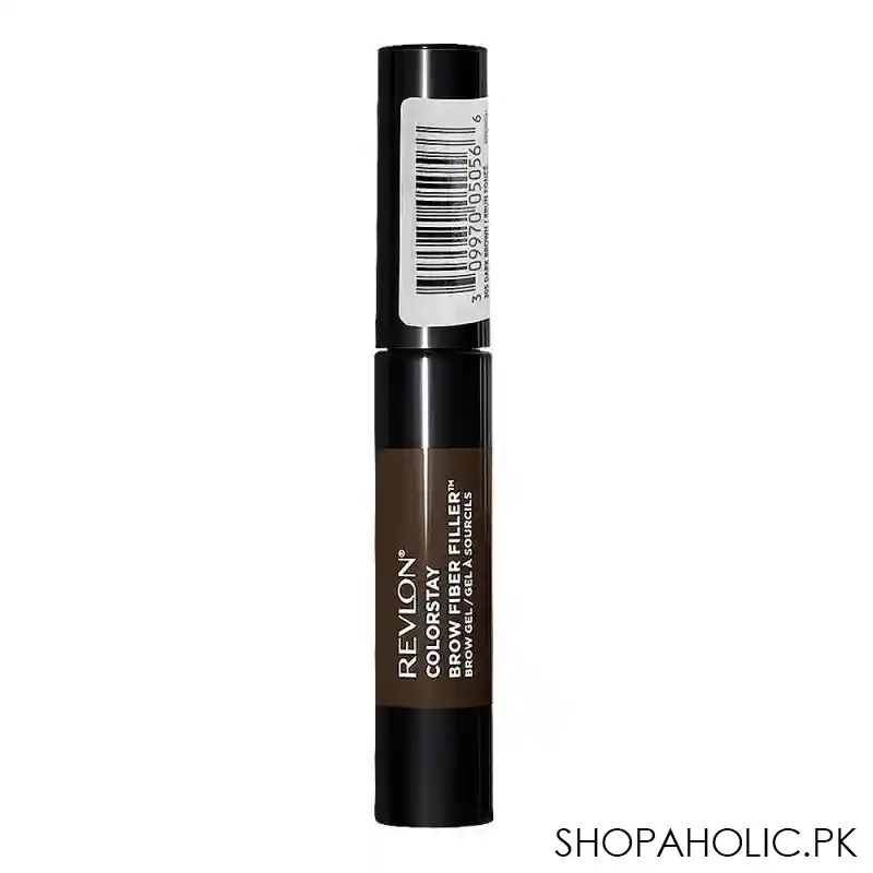 revlon colorstay brow fiber filler brow gel, 305 dark brown image2