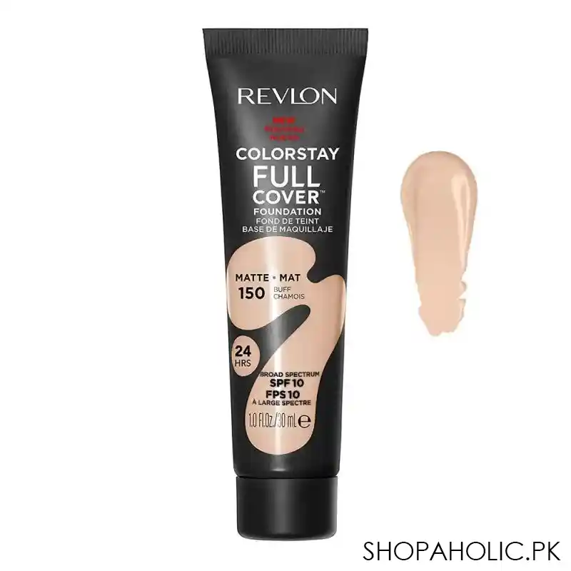 revlon colorstay full coverage matte foundation, 150 buff main image