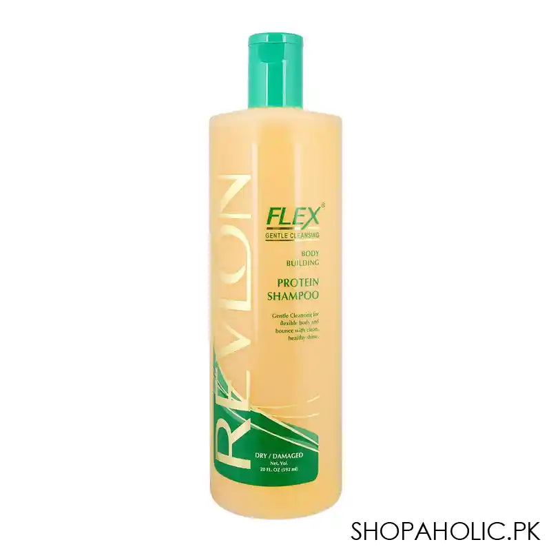 Revlon Flex Gentle Cleansing Protein Shampoo, Body Building, Dry/Damaged Hair, 592ml - Main Image