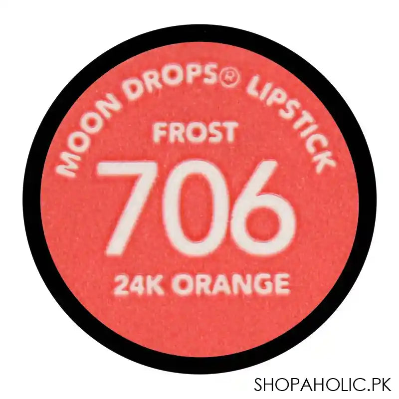 Revlon Moon Drop Frost Lipstick, 706 24K Orange - Image 3