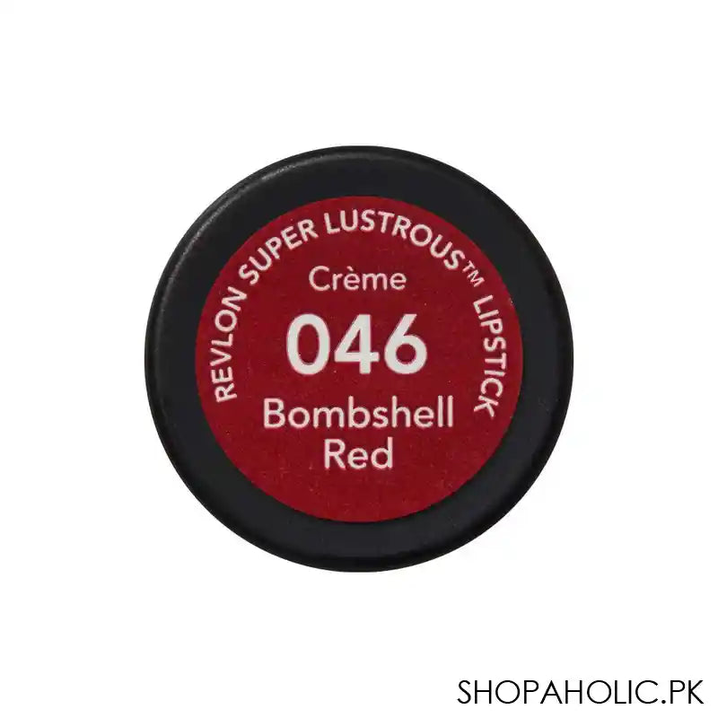 Revlon Super Lustrous Creme Lipstick, 046 Bombshell Red - Image 2