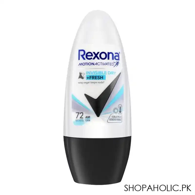 Rexona Motion Activated Invisible Dry + Fresh Anti-Perspirant Roll On, For Men & Women, 50ml - Main Image