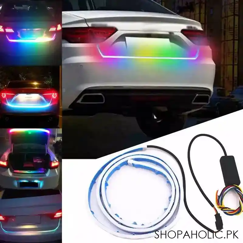 rgb multi color car signal warning strip light image2