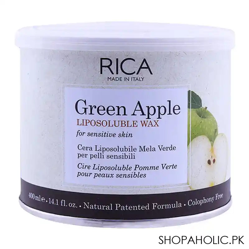 RICA Green Apple Sensitive Skin Liposoluble Wax 400ml - Main Image