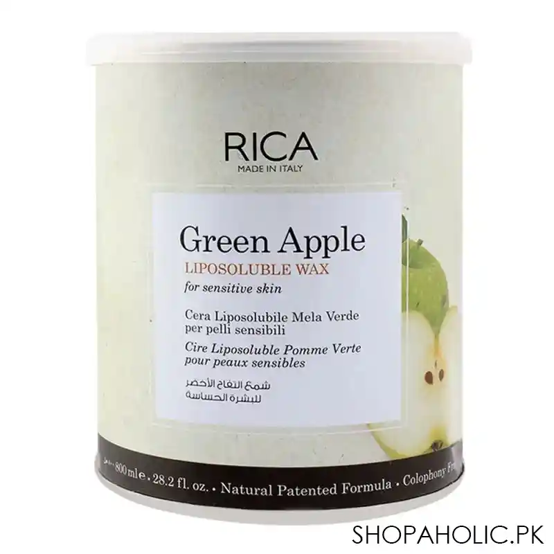 rica green apple sensitive skin lisposoluble wax 800ml main image