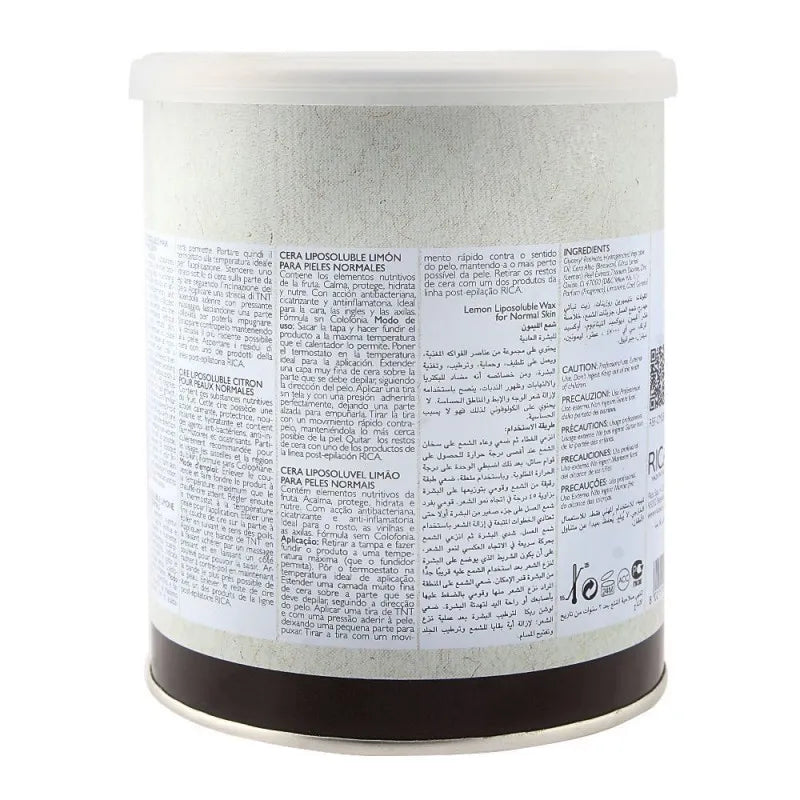 rica lemon normal skin lisposoluble wax 800ml image2