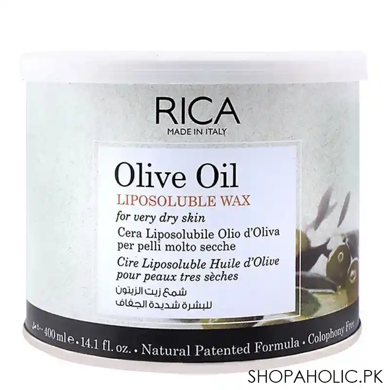 rica olive oil dry skin liposoluble wax 400ml main image