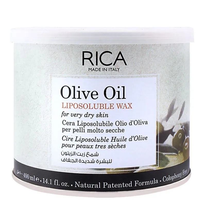 rica olive oil dry skin liposoluble wax 400ml main image