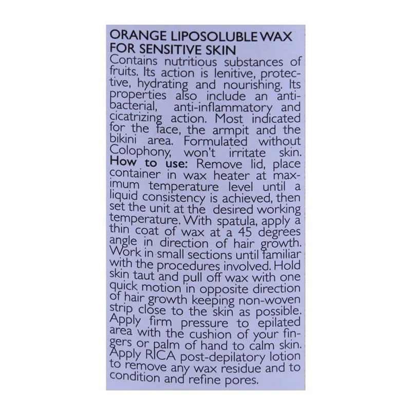 rica orange sensitive skin liposoluble wax 800ml image3