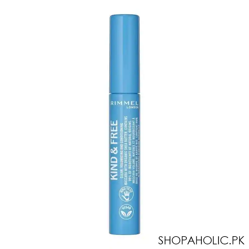 rimmel kind & free clean, volumising and conditioning mascara, 001, black image2