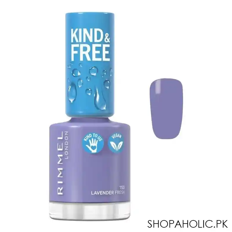 rimmel kind & free nail polish, 153 lavender light main image