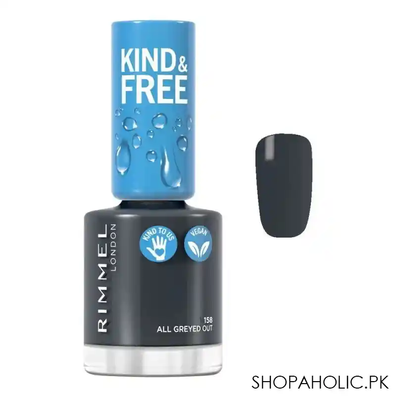 rimmel kind & free nail polish, 158 all greyed out main image